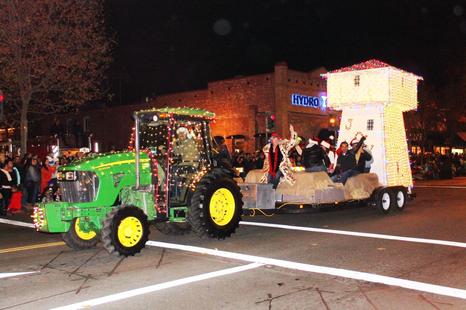 Bright lights at the 20th Annual Calistoga Lighted Tractor Parade